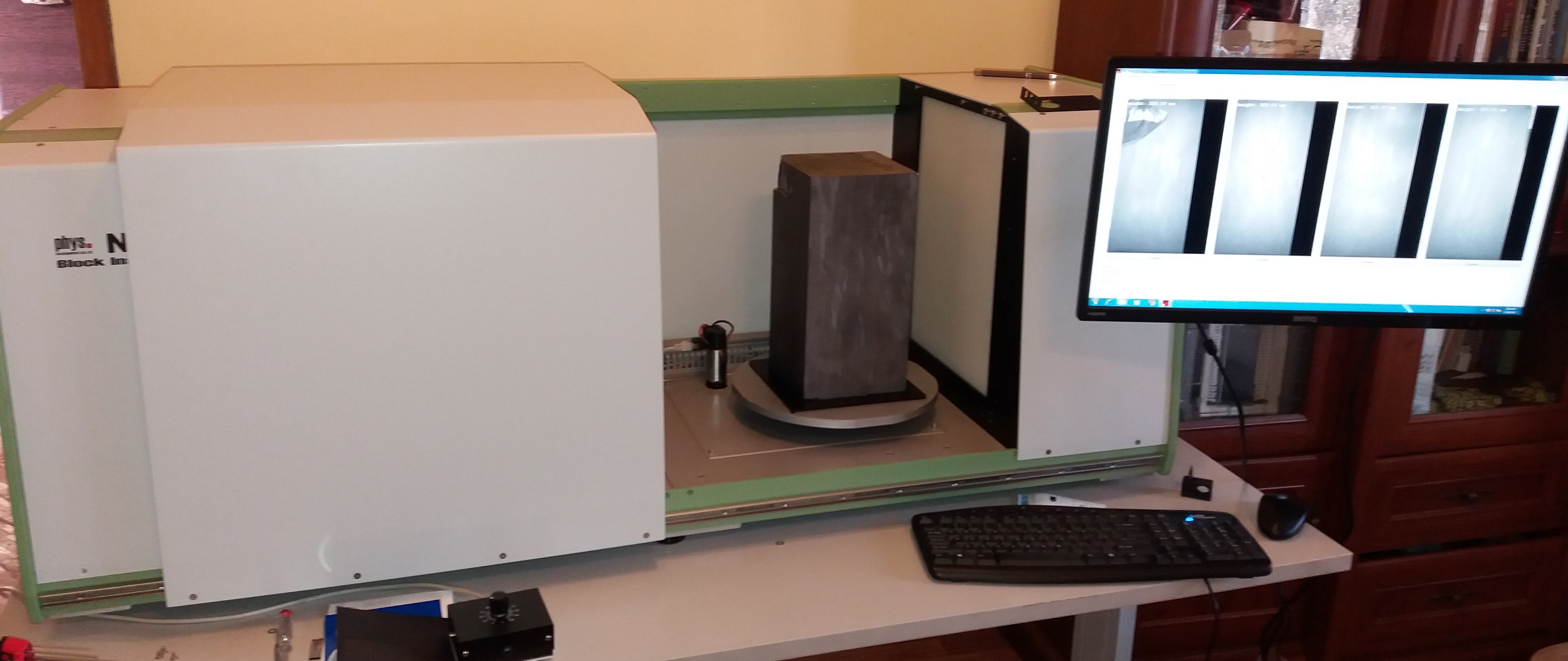 Infrared silicon-block inspection
